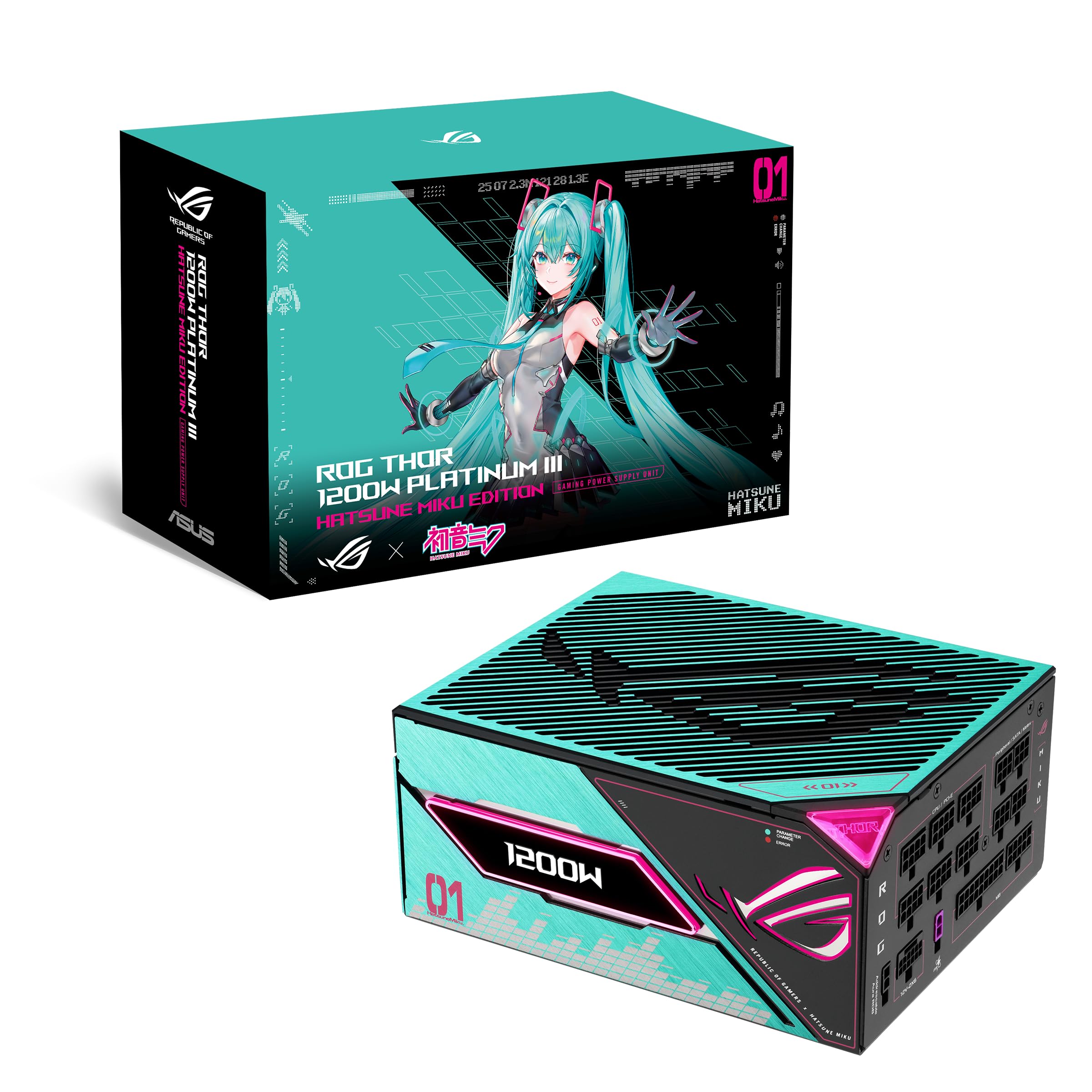 電源ユニット ASUS ROG Thor 1200W Platinum III MIKU ROG-THOR-1200P3-MIKU | ROG-THOR-1200P3-MIKU | ASUS (エイスース 電源ユニット